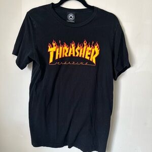 Thrasher Black Graphic T-Shirt for Men